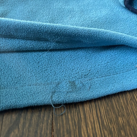 Woolrich Fleece Pull Over Sweater Turtle Neck Buttons Women’s XL Blue - Picture 7 of 10